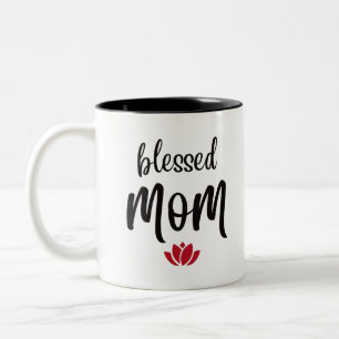 Gesegnete Mama Zweifarbige Tasse