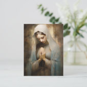 Gesegnete Maria beten Postkarte (Stehend Vorderseite)