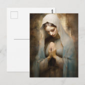 Gesegnete Maria beten Postkarte (Vorne/Hinten)