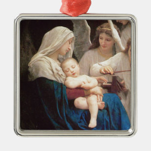 Gesegnete Maria mit Jesus und Engeln Ornament Aus Metall