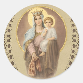 Gesegnete Maria Mutter der Priester Jesus Eucharis Runder Aufkleber