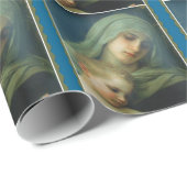 Gesegnete Mary-Jungfrau mit Kind Jesus Geschenkpapier (Rolleneckpunkt)