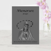 Gesegnete Mary, Memorare Gebet