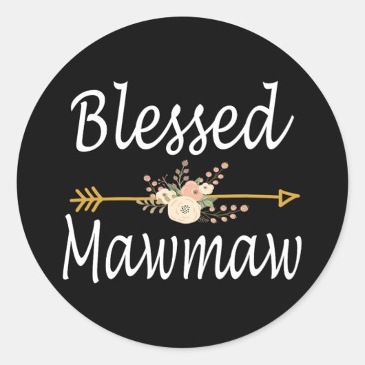 Gesegnete Mawmaw Shirt Mütter Tagesgeschenke Runder Aufkleber (Vorderseite)