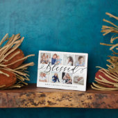 Gesegnete moderne Kalligrafie | Familienfotomateri Fotoplatte (Seite)