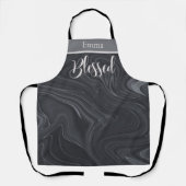 Gesegnete moderne Script-Imitate Marble Personalis Schürze (Vorderseite)