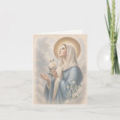 Gesegnete Mutter Florale Marien Kreuz Religiös Dankeskarte (Vorderseite)