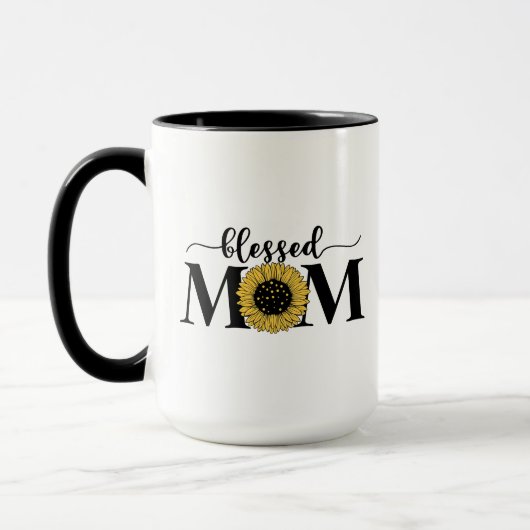 Gesegnete Mutter. Geschenkidee. Tasse (Links)