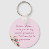 Gesegnete Mutter individualisierbares Gebet mit Mo Schlüsselanhänger (Rückseite)