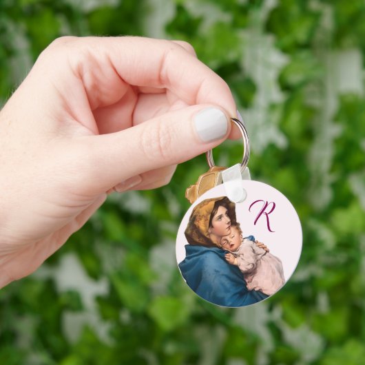 Gesegnete Mutter individualisierbares Gebet mit Mo Schlüsselanhänger (Hand)