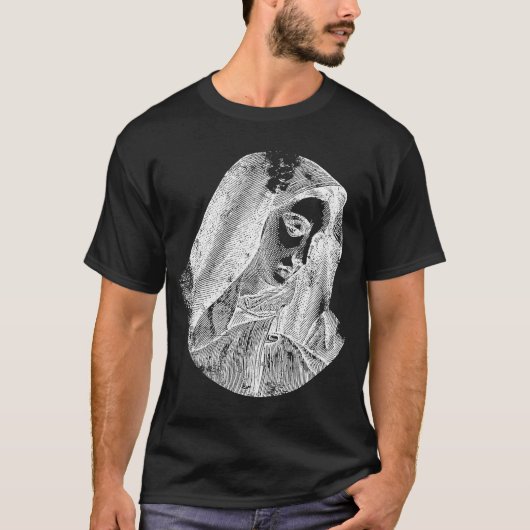 Gesegnete Mutter Jungfrau Mary Ästhetische Religiö T-Shirt (Vorderseite)