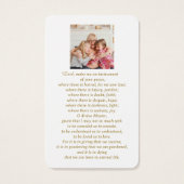 Gesegnete Mutter Katholische Franziskus Gebetskart (Rückseite)