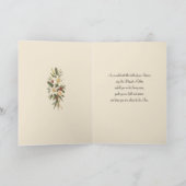 Gesegnete Mutter Maria katholische Blumen Feiertagskarte (Innenseite)