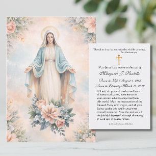 Gesegnete Mutter Maria Katholisches Begräbnis Gede Visitenkarte