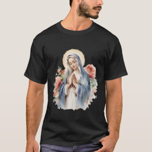 Gesegnete Mutter Maria Mutter Jesu Rosen Unsere Li T-Shirt