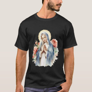 Gesegnete Mutter Maria Mutter Jesu Rosen Unsere Li T-Shirt
