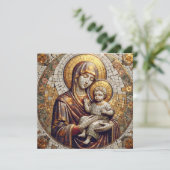 Gesegnete Mutter Mary and Baby Jesus | Christmas Feiertagskarte (Stehend Vorderseite)