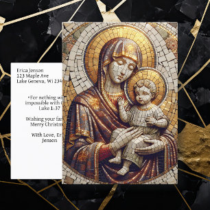 Gesegnete Mutter Mary and Baby Jesus   Christmas Postkarte