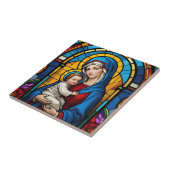 Gesegnete Mutter Mary and Baby Jesus - Jungfrau Ma Fliese (Seite)