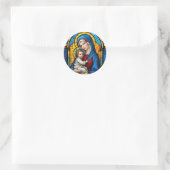 Gesegnete Mutter Mary and Baby Jesus - Jungfrau Ma Runder Aufkleber (Tasche)