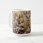 Gesegnete Mutter Mary and Baby Jesus | religiös Kaffeetasse (Vorderseite Links)