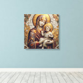 Gesegnete Mutter Mary and Baby Jesus | religiös Leinwanddruck (Insitu (Holzboden))