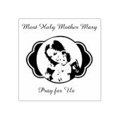 Gesegnete Mutter Mary Baby Jesus Gummistempel (Prägung)
