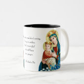 Gesegnete Mutter Mary Jesus beten Hoffnung sich Zweifarbige Tasse (VorderseiteRechts)