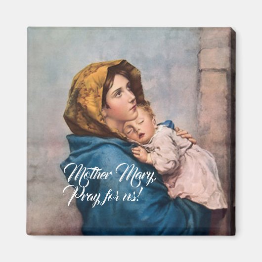Gesegnete Mutter mit dem Baby Jesus Magnet (Vorne)