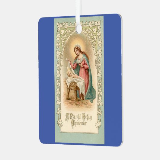 Gesegnete Mutter mit Jesus Ornament (Vorderseite links)