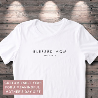 Gesegnete Mutter Modernes Muttertags-Jubiläum Mini Tri-Blend Shirt