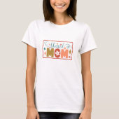 Gesegnete Mutter Retro-Typografie T-Shirt (Vorderseite)