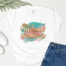 Gesegnete Mutter Türkis Rosa und Gold Glitter-Typo
