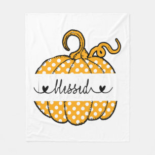 Gesegnete Nana-Kürbiskunst Thanksgiving Halloween Fleecedecke
