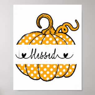 Gesegnete Nana-Kürbiskunst Thanksgiving Halloween Poster