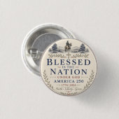 Gesegnete-Nation-Schilder Button (Vorne & Hinten)