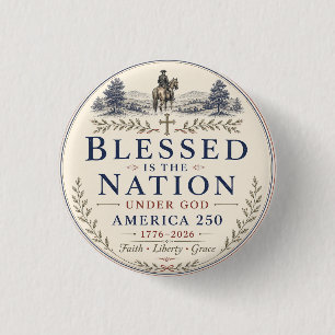 Gesegnete-Nation-Schilder Button