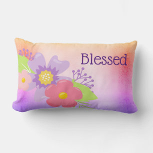 Gesegnete Niedliche Blume und Pastellfarben Lendenkissen