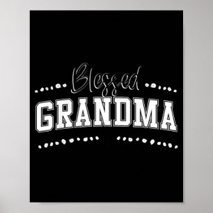 Gesegnete Oma Heather Sugar Plum Christian Cross Poster