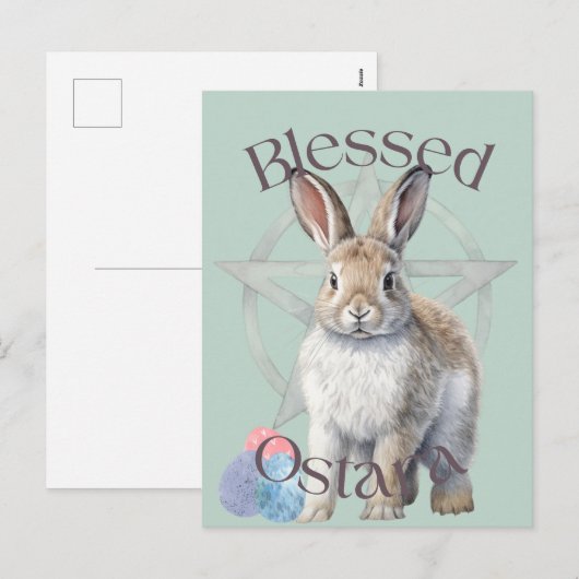 Gesegnete Ostara Postkarte (Vorne/Hinten)