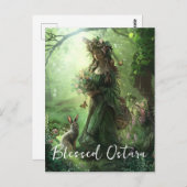 Gesegnete Ostara Postkarte (Vorne/Hinten)