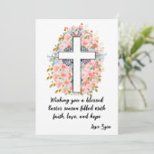 Gesegnete Osterkarte mit benutzerdefinierbarer Nac Ankündigung (Stehend Vorderseite)