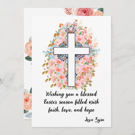 Gesegnete Osterkarte mit benutzerdefinierbarer Nac Ankündigung (Vorne/Hinten)