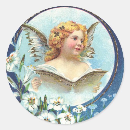 Gesegnete Ostern, gesegnetes Ostern Runder Aufkleber (Vorderseite)