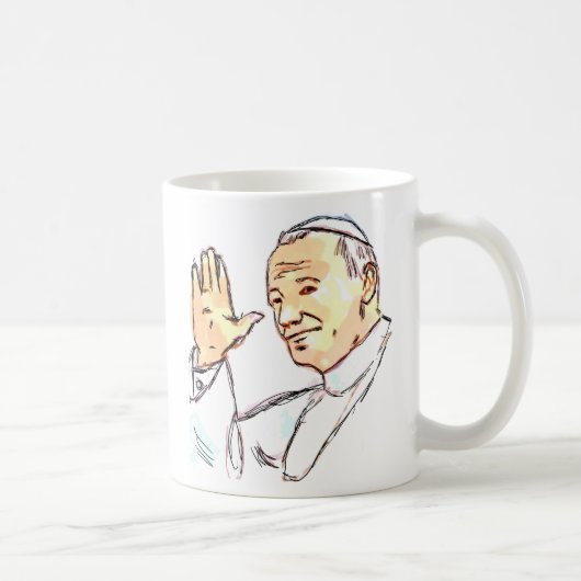 gesegnete Papst Johannes Paul II. Tasse (Rechts)