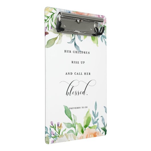 Gesegnete Proverbs 31 Zwischenablage Mini Klemmbrett (Schrägansicht)