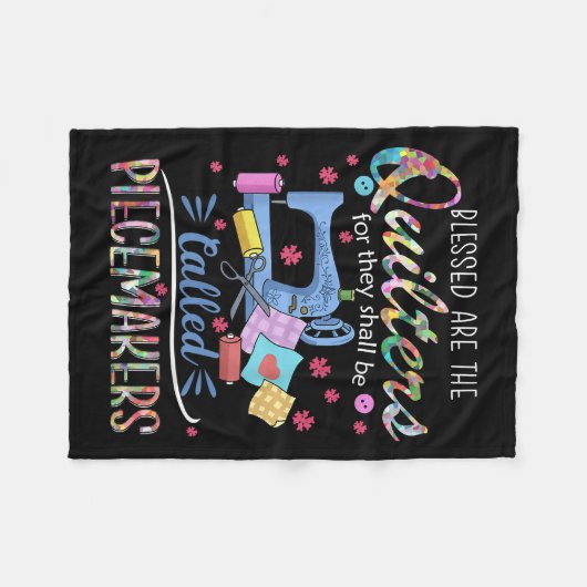 Gesegnete Quilters-Piecemakers beenden Nähgeschenk Fleecedecke (Vorderseite (Horizontal))