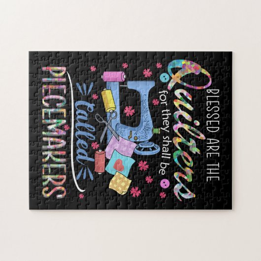 Gesegnete Quilters-Piecemakers beenden Nähgeschenk Puzzle (Horizontal)