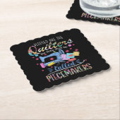 Gesegnete Quilters-Piecemakers beenden Nähgeschenk Untersetzer (angewinkelt)