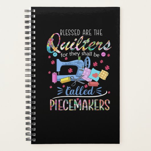 Gesegnete Quilters-Piecemakers verlassen Nähideen Planer (Vorderseite)
